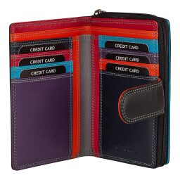 Dámska kožená peňaženka PATCHI 88 RFID MULTICOLOR WALLET 3001025.61.10 čierna - sloty na karty