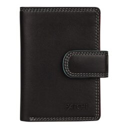 BURKELY PATCHI Kožená mini peňaženka RFID 3001022.61.10 čierna / multicolor