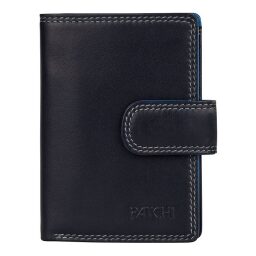 Patchi Kožená mini peňaženka RFID 3001022.61.30 modrá / multicolor - predná strana