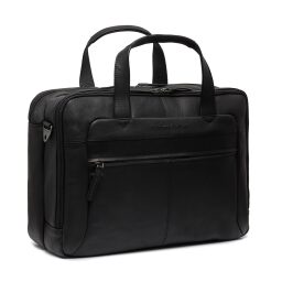 Kožená business taška na notebook 17" The Chesterfield Brand Ryan čierna C40.101500 - predná strana