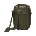 BURKELY Kožená crossbody kabelka na telefón Natural Norah 1000819.04.74 tmavo zelená bočný náhľad
