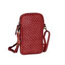 Bellicci Kožená kabelka na smartphone červená EVERLY 42/152 RED predná strana