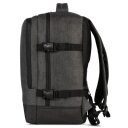 BestWay Cestovný batoh 40x30x20 cm Cabin Pro Small 40357-1700 tmavo sivý ľavá strana