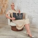 Bugatti Dámska shopper kabelka Ella M 49362401 čierna bočný pohľad