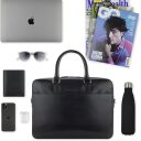 Bugatti kožená taška na notebook Remo 49239201 čierna čo všetko sa do tašky zmestí
