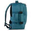 BestWay Cestovný batoh 40x25x20 cm Cabin Pro Small 40328-4600 tyrkysovo modrý bočný pohľad zľava