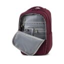 BestWay Cestovný batoh 40x25x20 cm Cabin Pro Ultimate Small 40326-4800 vínovo červený otvorený