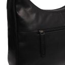The Chesterfield Brand Kožená kabelka cez rameno - crossbody Marle čierna C48.129700 - detail zipsovej priehradky na zadnej strane