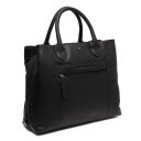 Dámska kožená business kabelka do ruky aj cez rameno The Chesterfield Brand Passau C48.129800 čierna - zadná strana