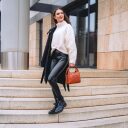 The Chesterfield Brand Dámska kožená kabelka do ruky aj cez rameno Lunera C48.140031 koňaková