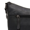 Dámska kožená crossbody kabelka / taška cez rameno The Chesterfield Brand Henderson čierna C48.130900 - detail zipsového priečinka