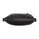 Malá kožená crossbody kabelka / taška cez rameno The Chesterfield Brand Henderson čierna C48.130900 - hlavná priehradka na zips