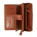 The Chesterfield Brand Dámska kožená peňaženka RFID Charlotte koňaková C08.050431 - vnútorné členenie