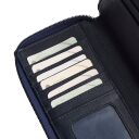 The Chesterfield Brand Dámska kožená peňaženka RFID Mirelle tmavomodrá na karty