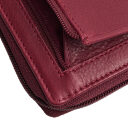 The Chesterfield Brand Dámska kožená peňaženka RFID Mirelle vínovo červená detail