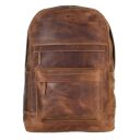 Kožený batoh na notebook Carver 1691-25 hnedý
