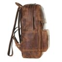 Kožený batoh na notebook Carver 1691-25 hnedý bočný pohľad