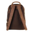 Kožený batoh na notebook Carver 1691-25 hnedý polstrované chrbát
