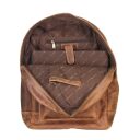 Kožený batoh na notebook Carver 1691-25 hnedý vrecká