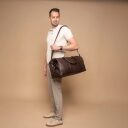 The Chesterfield Brand Kožená cestovná taška - weekender Amaris C20.006501 hnedá cez rameno