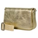 BURKELY Kožená crossbody kabelka Always Ava 1001204.65.67 zlatá predná strana