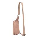 The Chesterfield Brand Kožená crossbody taška Cambridge C58.033009 svetloružová zadná strana
