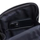 The Chesterfield Brand Kožená crossbody taška Isley C58.034710 tmavomodrá otvorená