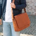 The Chesterfield Brand Kožená crossbody taška na notebook C48.055231 Richard koňak