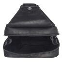 The Chesterfield Brand kožená crossbody taška Turella C58.071400 čierna otvorená