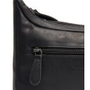 The Chesterfield Brand Kožená hobo kabelka cez plece / crossbody Mirave C48.139000 čierna zadné vrecko
