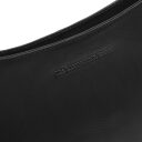The Chesterfield Brand Kožená kabelka cez rameno Valentano C48.137500 čierna logo