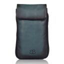 Bellicci Kožená kabelka na mobil KIA modrá BEKI-42/150 BLAU - predná strana taštičky