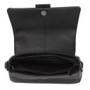 The Chesterfield Brand dámska kožená kabelka cez rameno Clifden C48.136500 čierna vnútorné vrecká