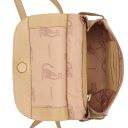 BURKELY kožená kabelka cez rameno / crossbody Demi 1001903.46.21 béžová otvorená