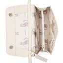 BURKELY Kožená kabelka cez rameno / crossbody Demi 1001905.46.01 smotanová otvorená
