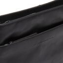 The Chesterfield Brand Dámska kožená kabelka cez rameno Navene C48.136300 čierna logo