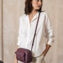 aunts & uncles Kožená kabelka cez rameno Posh 40852-89 vínovo červená