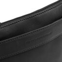 The Chesterfield Brand kožená kabelka na rameno Trenton C48.144100 čierna logo