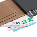 Kožená peňaženka - puzdro na karty RFID Althea béžová na bankovky