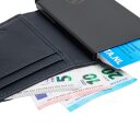 Kožená peňaženka - puzdro na karty RFID Althea tmavo modrá na bankovky