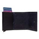 The Chesterfield Brand Kožená peňaženka - puzdro na karty RFID C08.044110 Paris tmavo modrá otvorená
