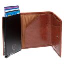 The Chesterfield Brand Kožená peňaženka - púzdro na karty RFID Gabriela C08.060731 koňaková otvorená