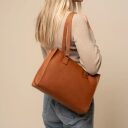 The Chesterfield Brand Kožená shopper kabelka Ellsworth C38.022831 koňaková cez rameno