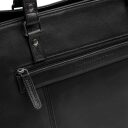 The Chesterfield Brand Kožená shopper kabelka na notebook 14" Alverino C38.022900 čierna zadné vrecko