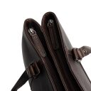 The Chesterfield Brand Kožená shopper kabelka na notebook 14" Alverino C38.022901 hnedá detail zips