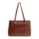 The Chesterfield Brand Kožená shopper kabelka na notebook 14" Alverino C38.022931 koňaková zadná strana