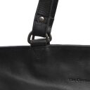 Kožená shopper kabelka na notebook BERLIN C38.016000 čierna detail