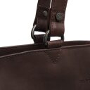 Kožená shopper kabelka na notebook The Chesterfield Brand BERLIN C38.016001 hnedá detail