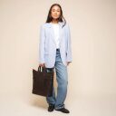 The Chesterfield Brand kožená shopper kabelka na notebook Westbrook C38.022701 hnedá s modelkou