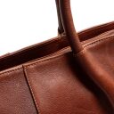 The Chesterfield Brand Kožená shopper kabelka Vespera C38.023031 koňaková detail riasenie
